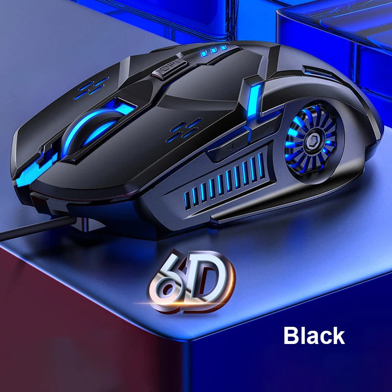 G5 Mute Wired Gaming Mouse RGB Backlight Mechanical Silent Mouse 6 Key 3200 DPI RGB E- Sport Mouse For Computer Laptop Gamer