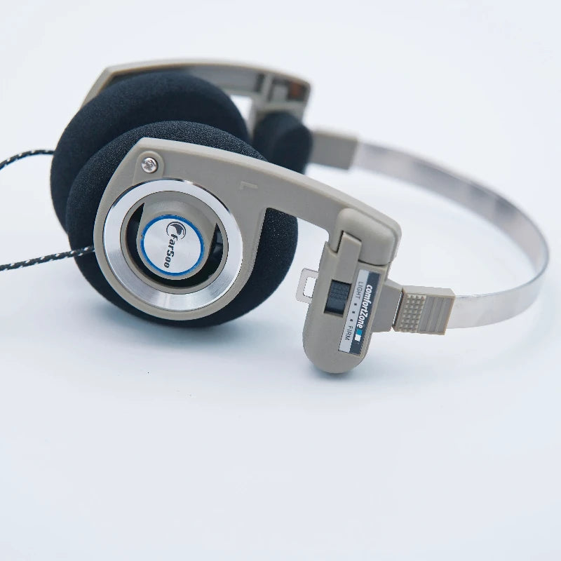 Farsoo PP wired protable pro headphone with microphone foldable retro hifi deep bass headset 3.5mm plug for PC Ipad phones