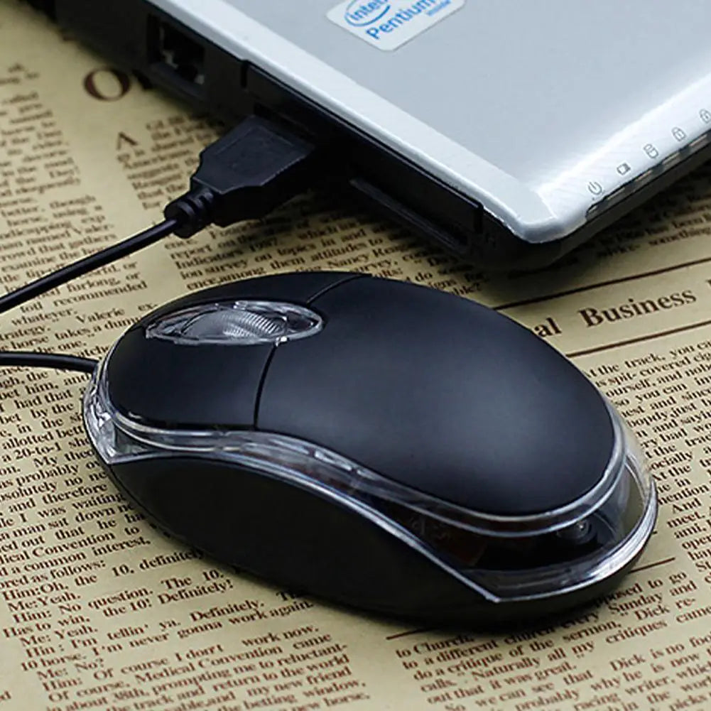 Mini Optical Wired Mouse USB LED Ergonomic 3-Button Mouse for PC Laptop Notebook Computer Accessories