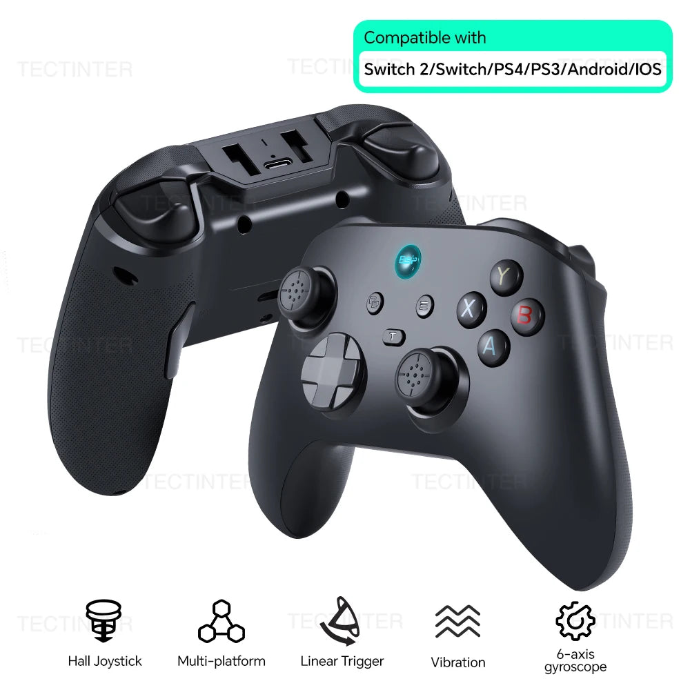 Wireless BT Controller For Nintendo Switch 2 Gamepad Hall Effect Joystick For Switch/PS3/PS4/Android/PC/IOS Gaming Accessories