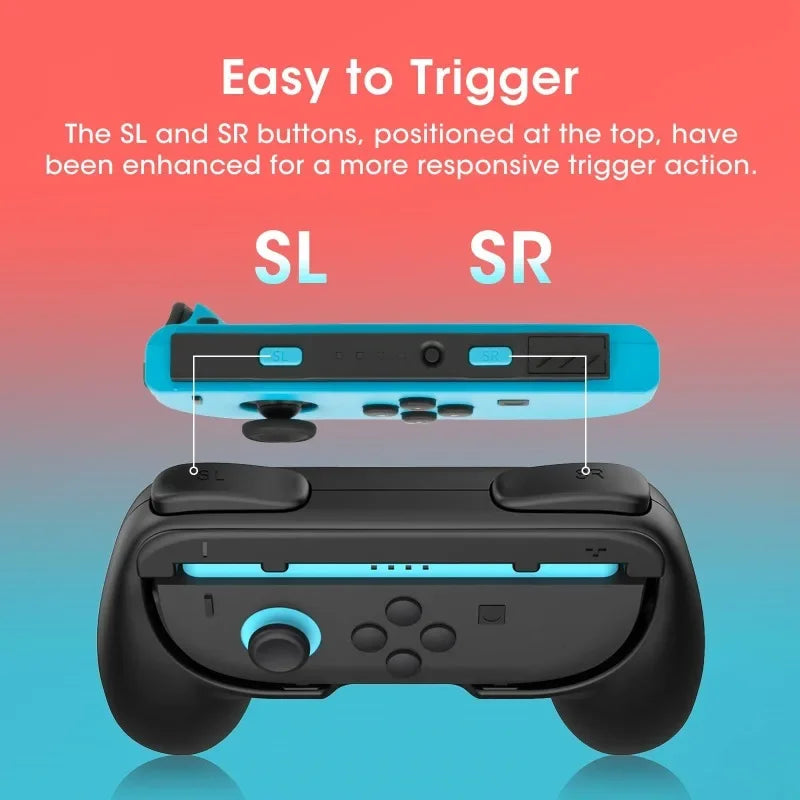 2 Pack Hand Grips for Nintendo Switch 2 (2025) for Joy-Con 2 Wear-Resistant  Anti-Slip Switch2 Controllers Grips Handle Kits